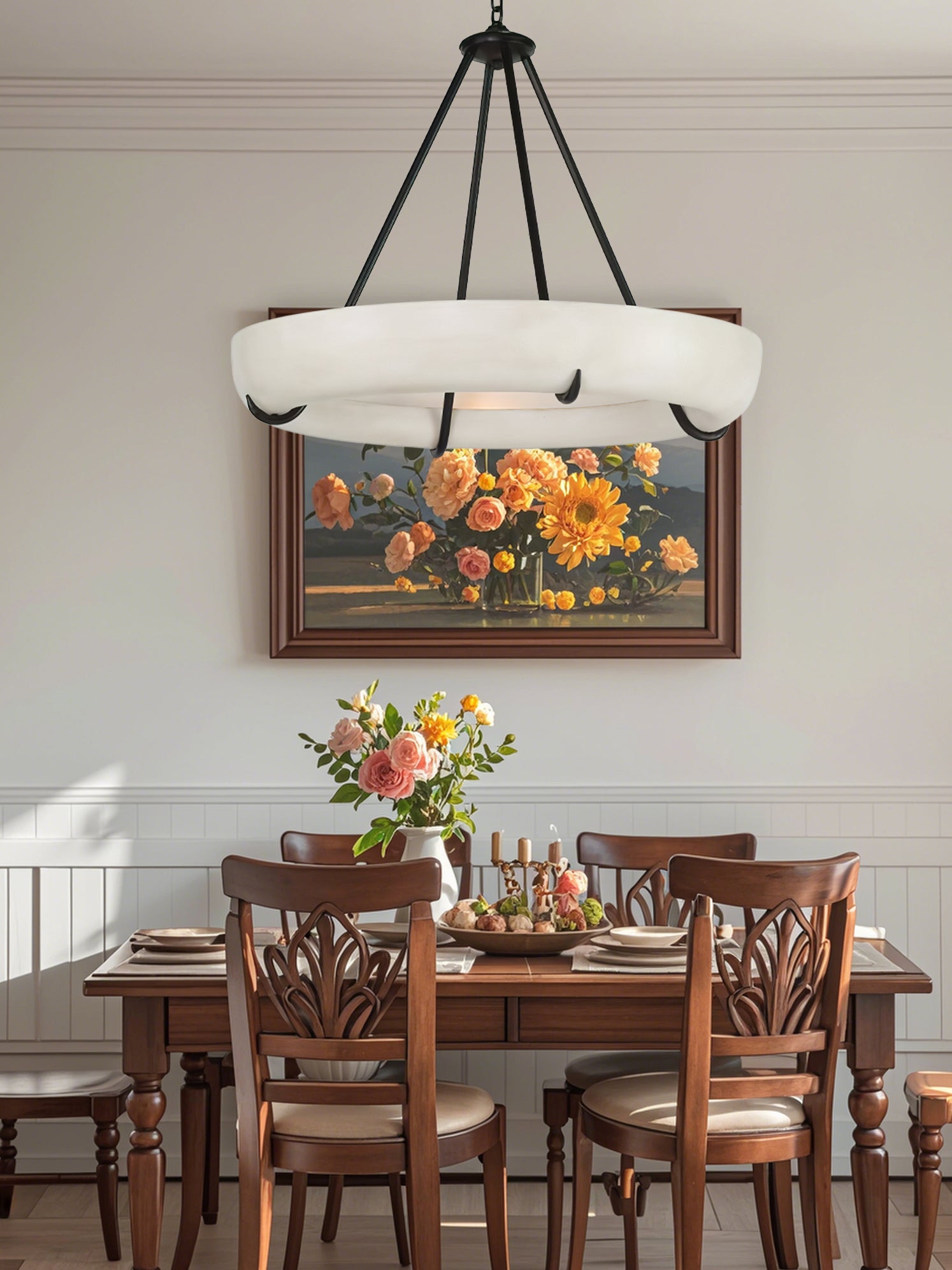 Orion Alabaster Chandelier - Merlin Lamps