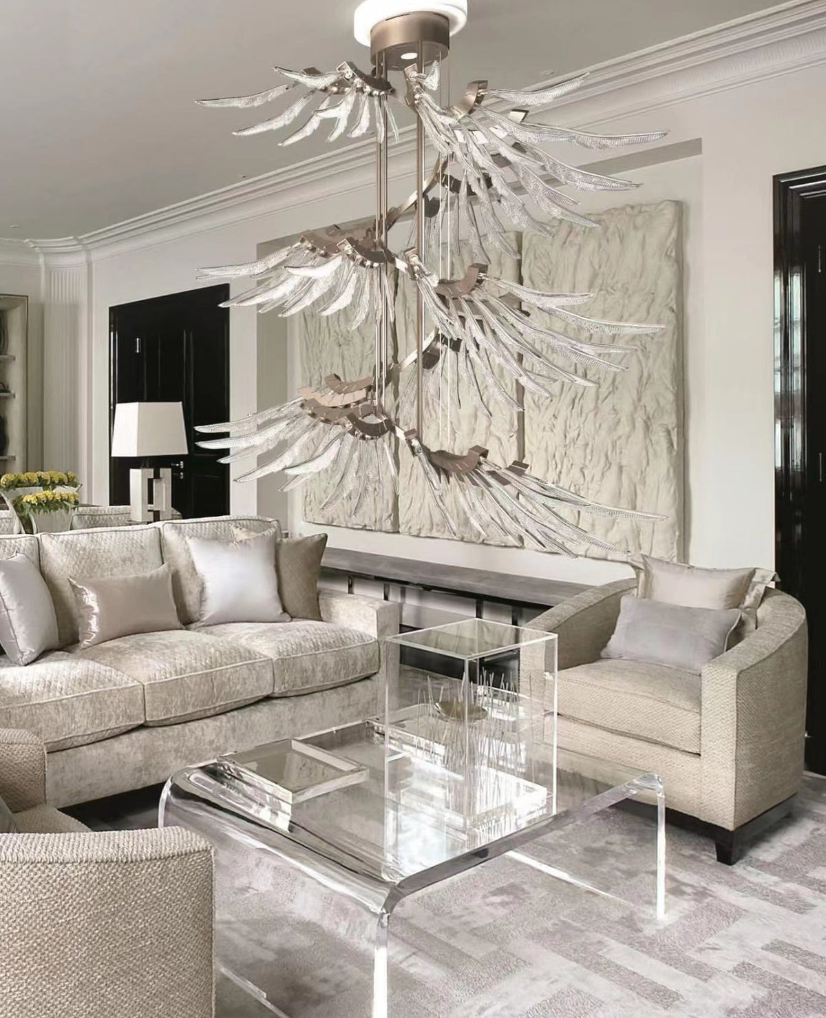 Galaxy Plumage Ascent Crystal Chandelier