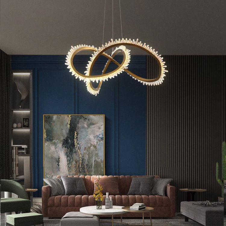 JC Modern Living Room Rock Crystal Chandelier