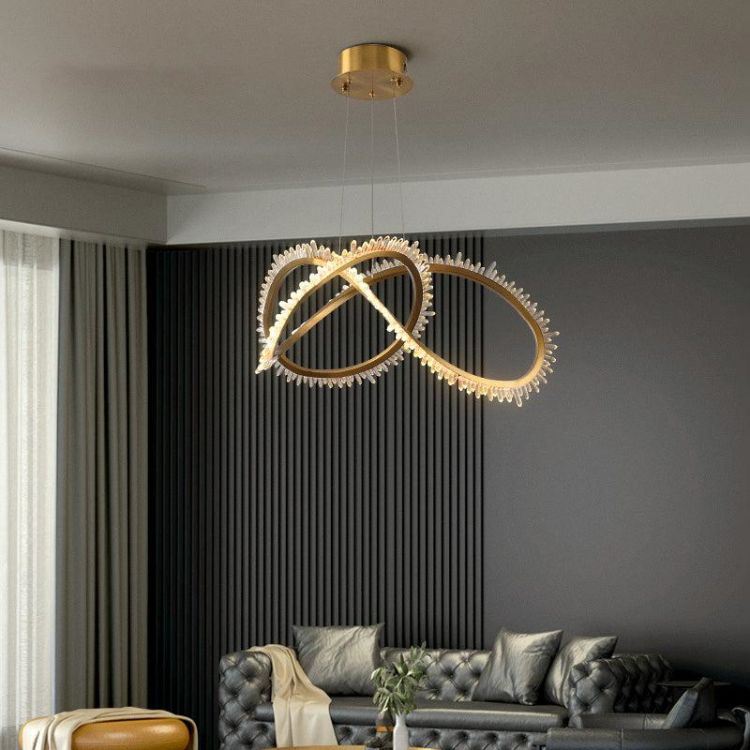 JC Modern Living Room Rock Crystal Chandelier