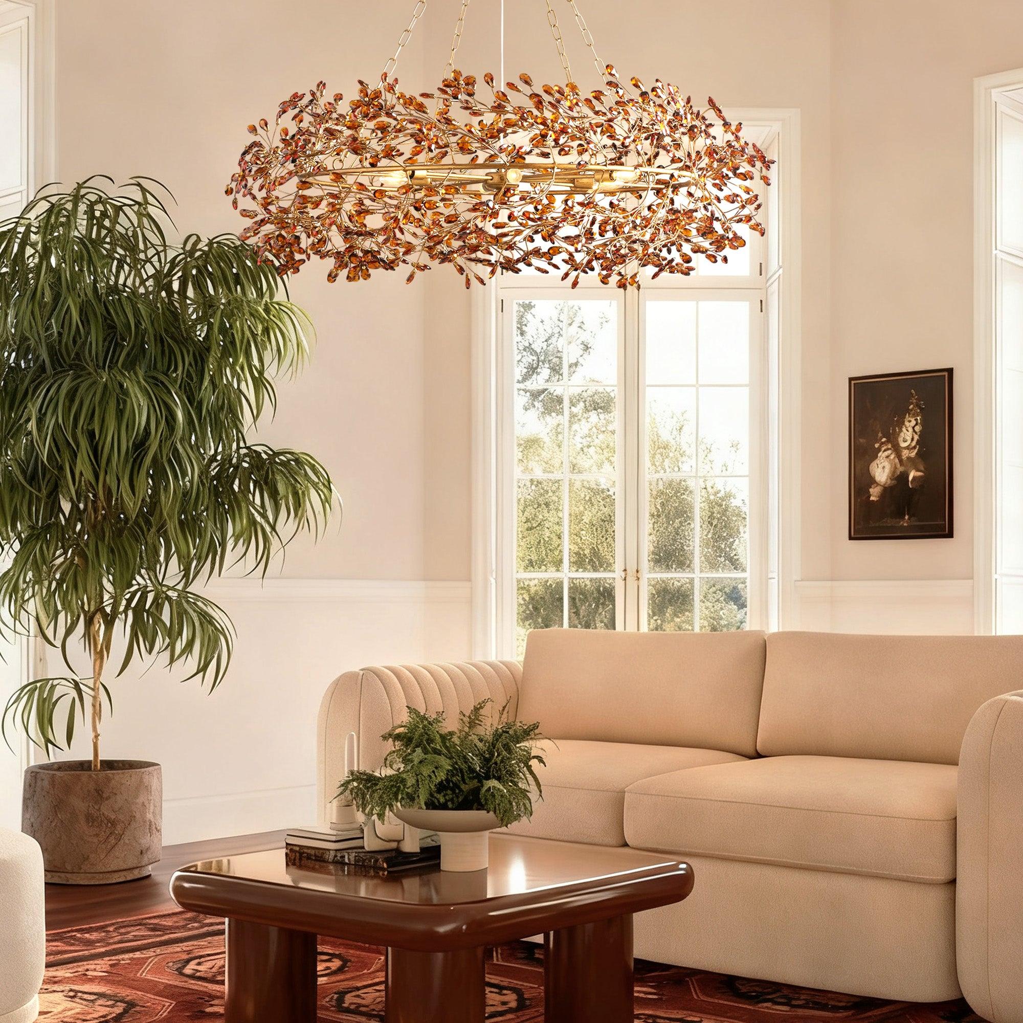 【限定品】オリバーガル Chandelier 1996 ブループリント金箔アート Fiore Crown Chandelier 39