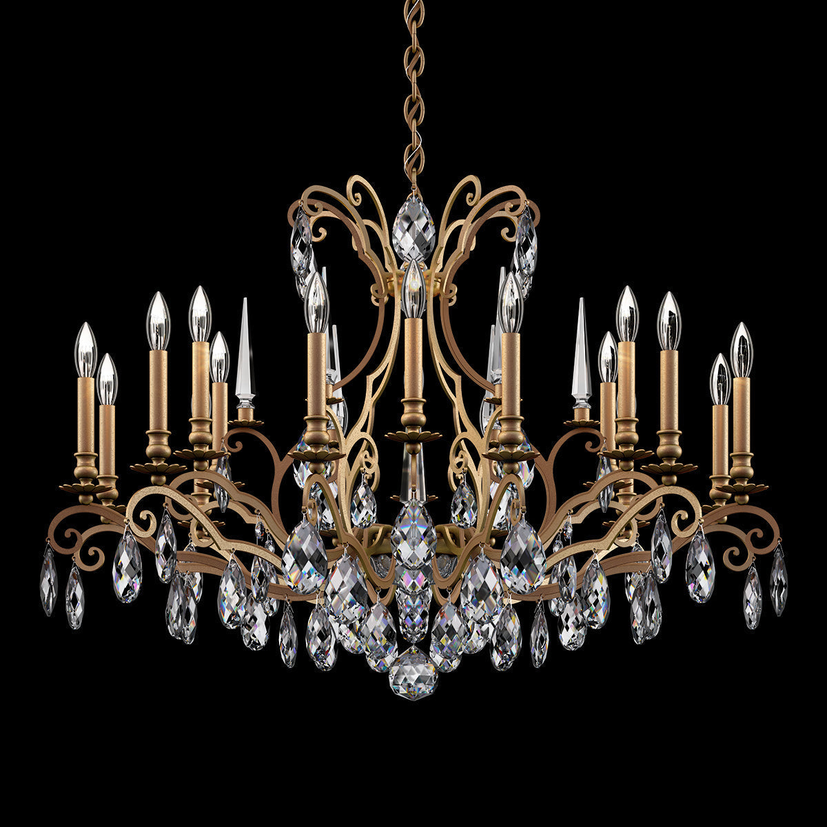 Renaissance Nouveau Chandelier 40"