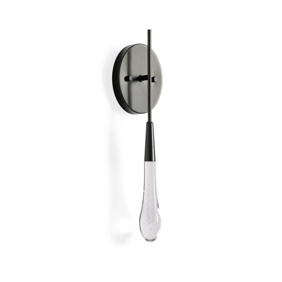 JC Raindrop Glass Solitaire Wall Sconces