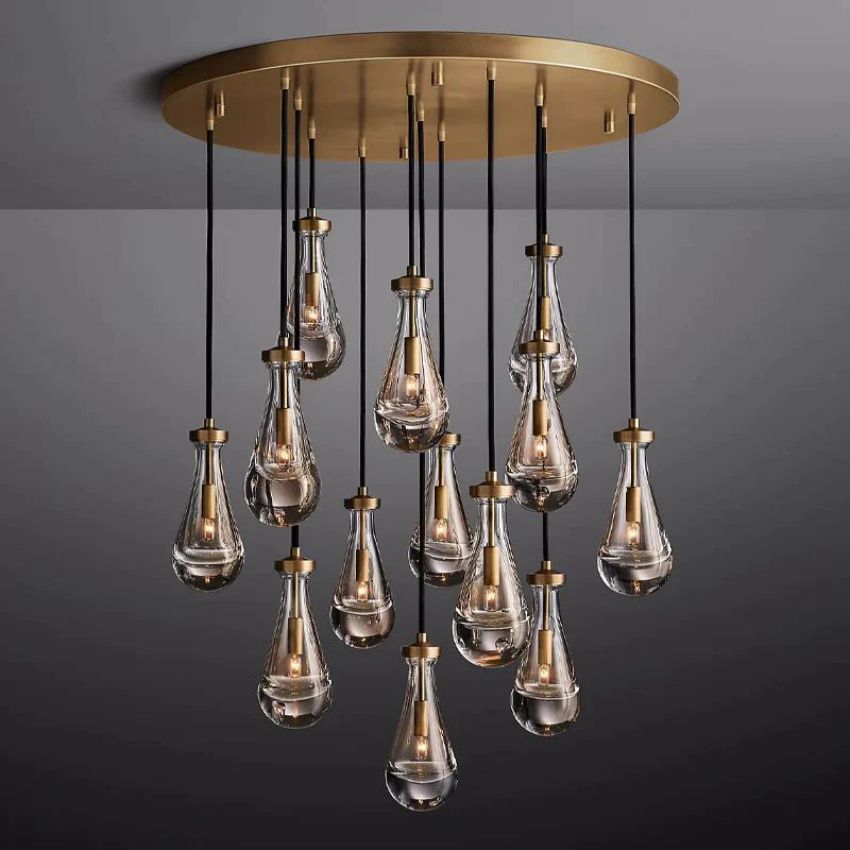 JC Raindrops Round Chandelier 36"