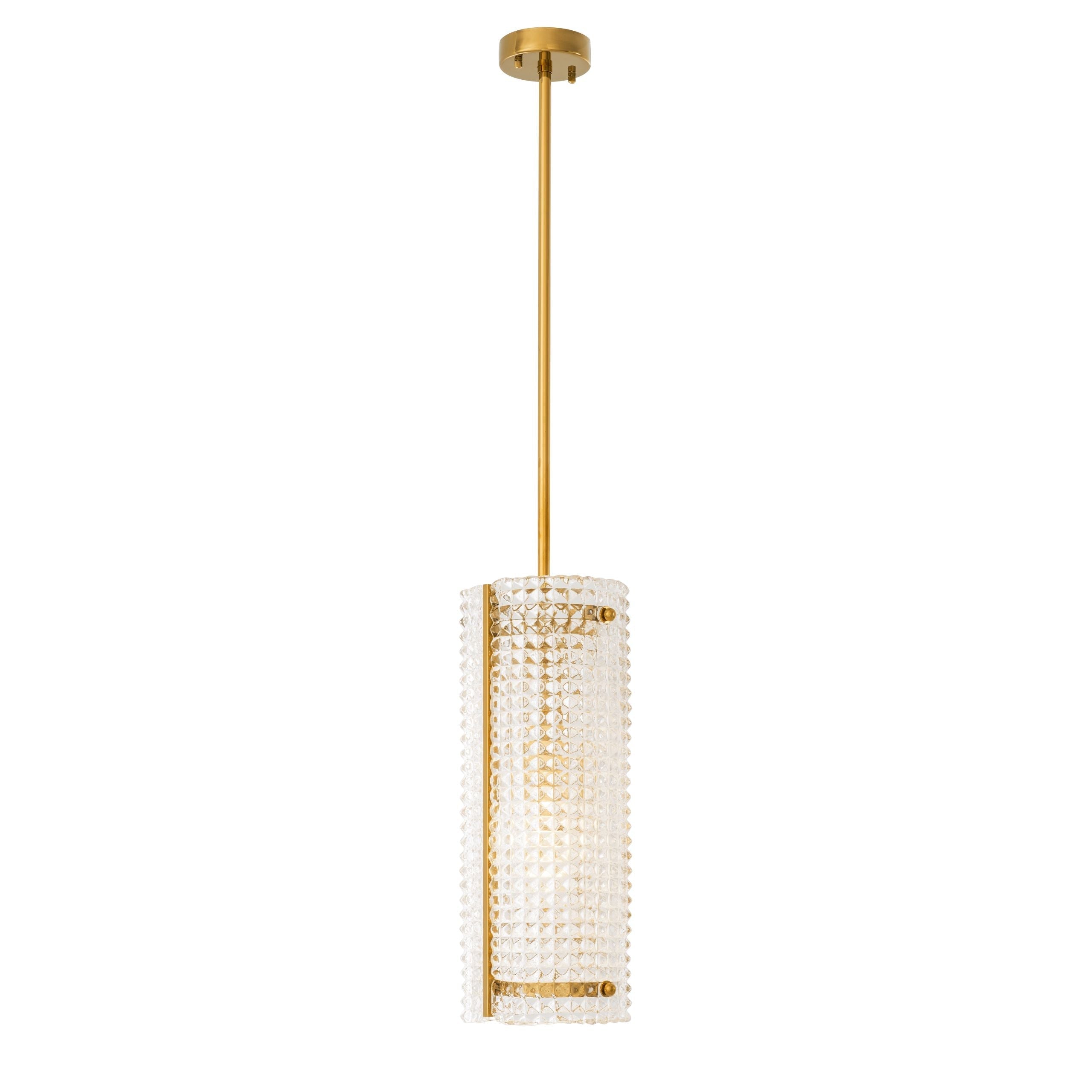 Reflecto Modern Glass Chandelier - Gold