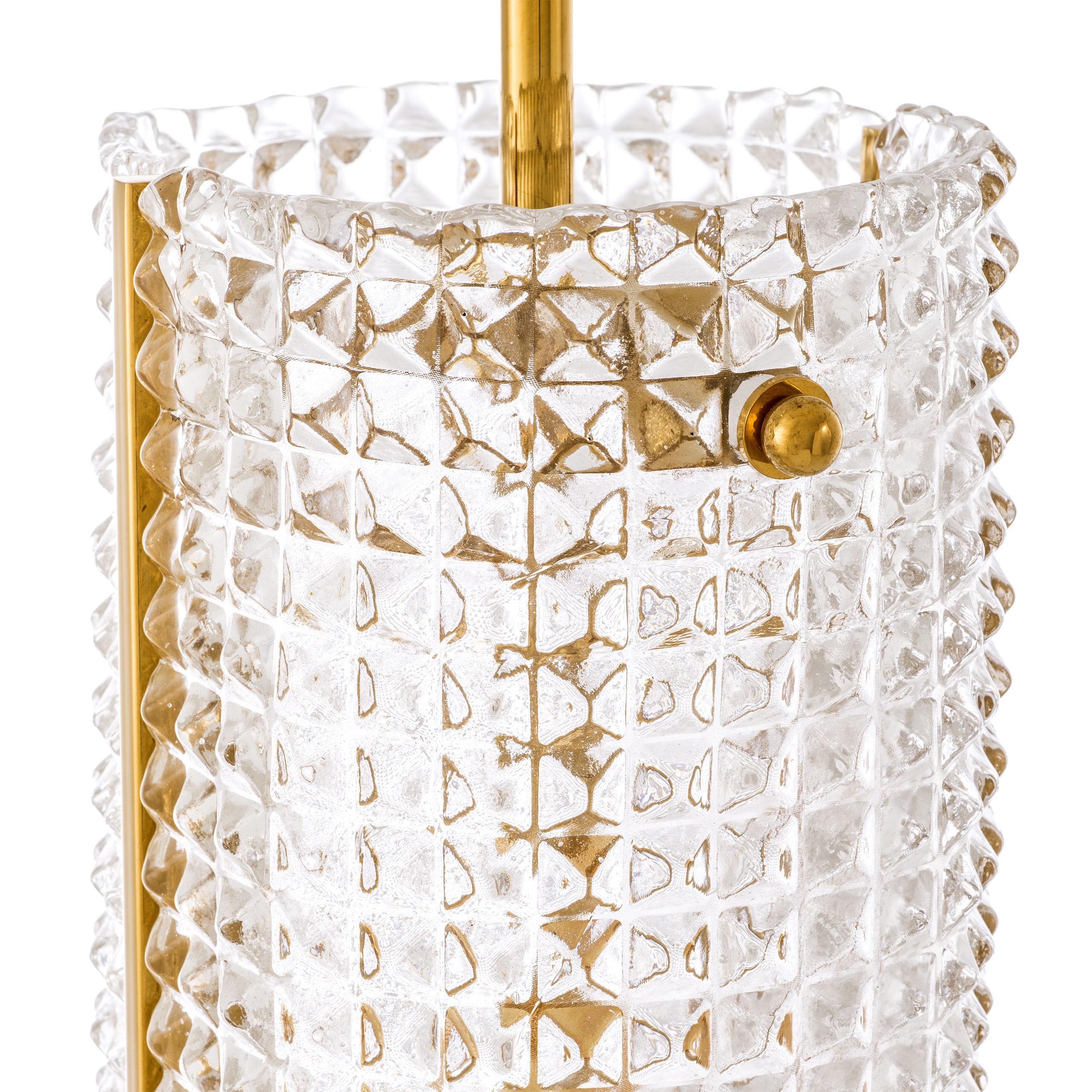 Reflecto Modern Glass Chandelier - Gold