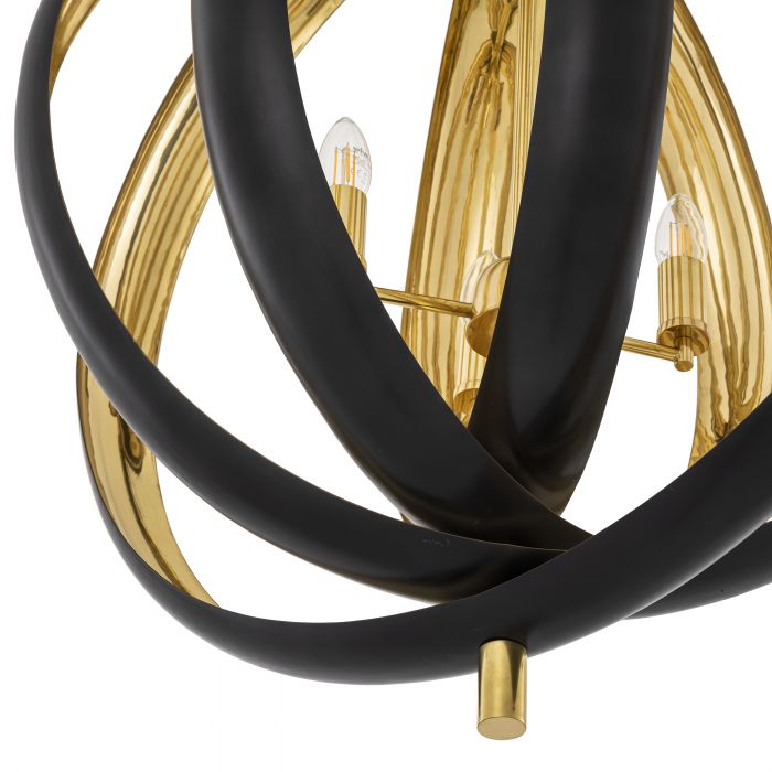 Riley Modern Chandelier - Gunmetal Brass
