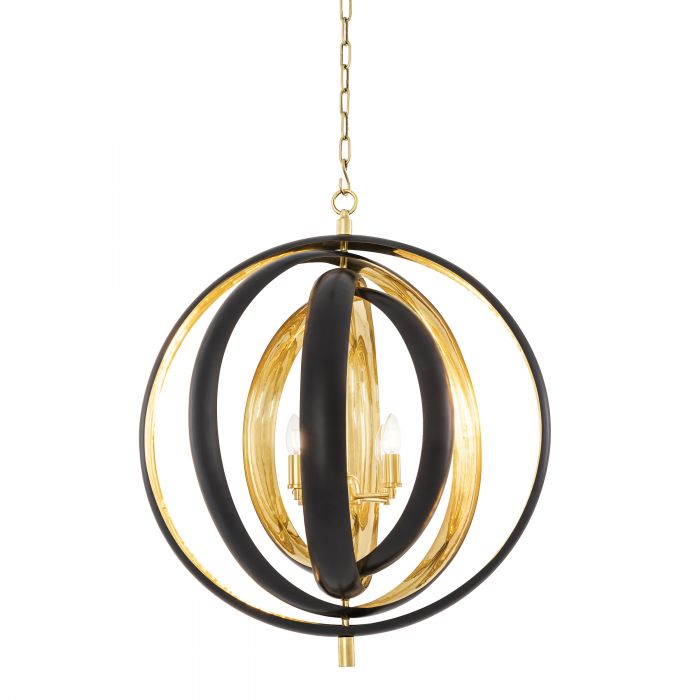 Riley Modern Chandelier - Gunmetal Brass