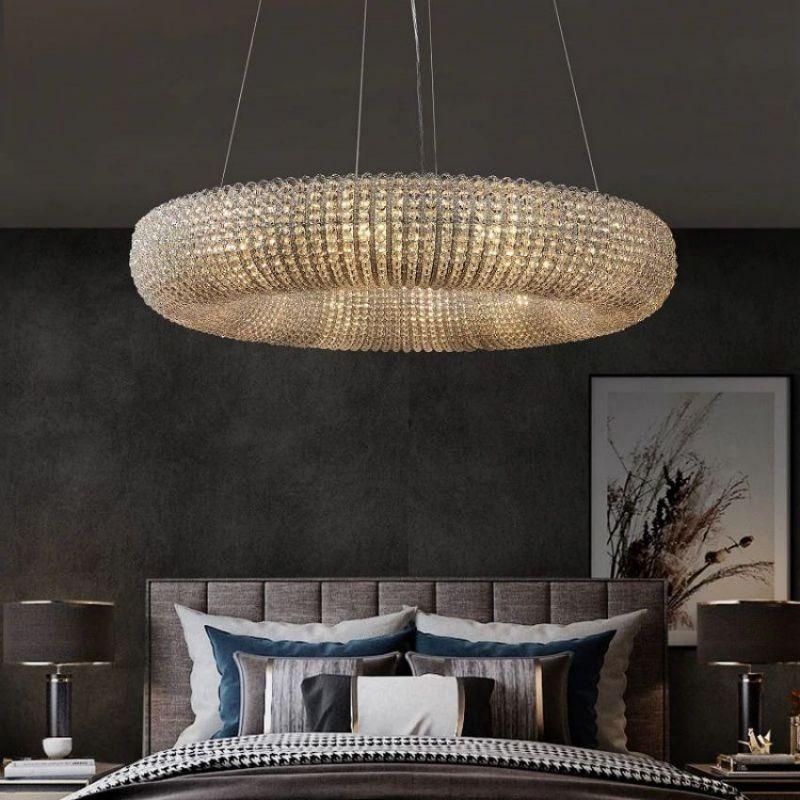 JC Halo Crystal Round Chandelier 32", 41", 60"
