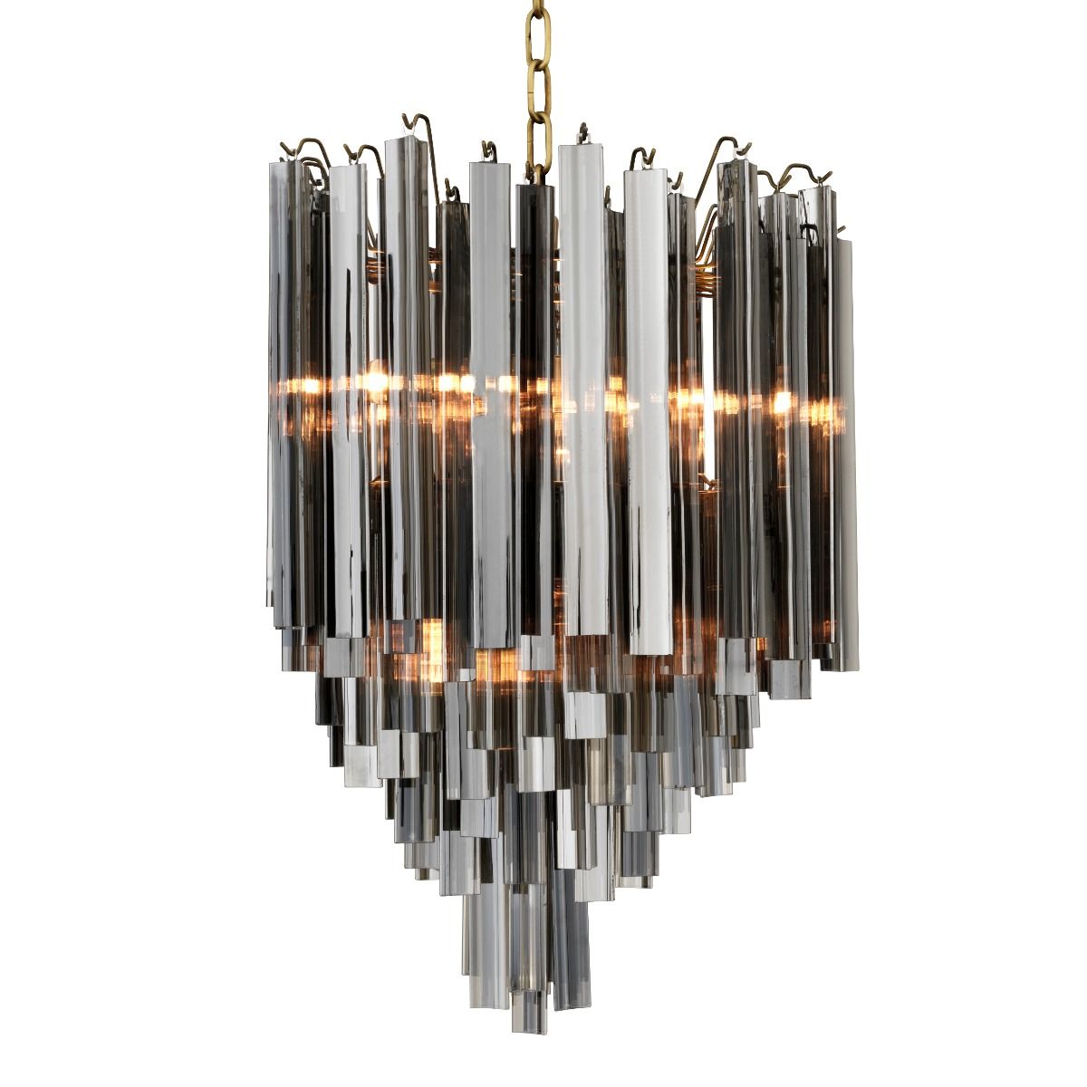 Salerno Modern Chandelier - Brass/Nickel
