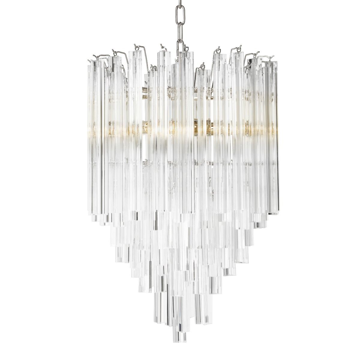 Salerno Modern Chandelier - Brass/Nickel