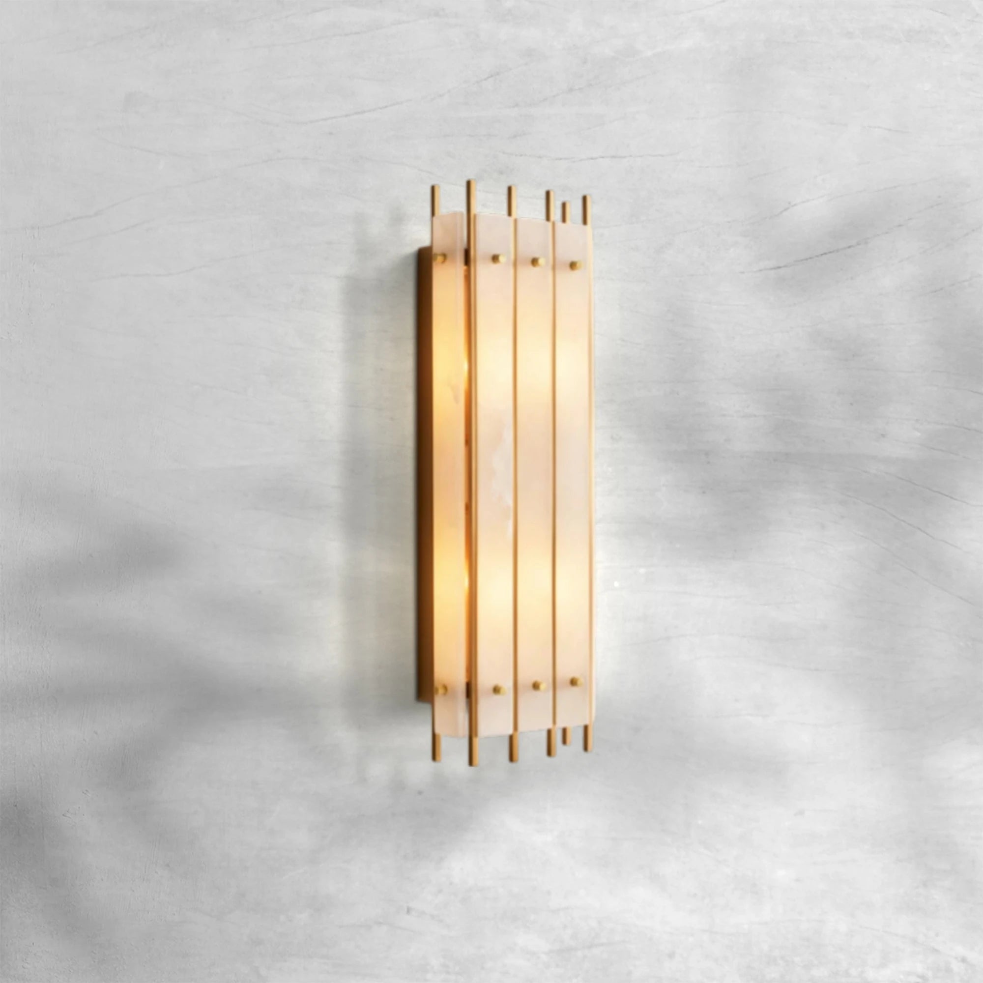 Sun Marcus Alabaster Grand Rectangular Sconce