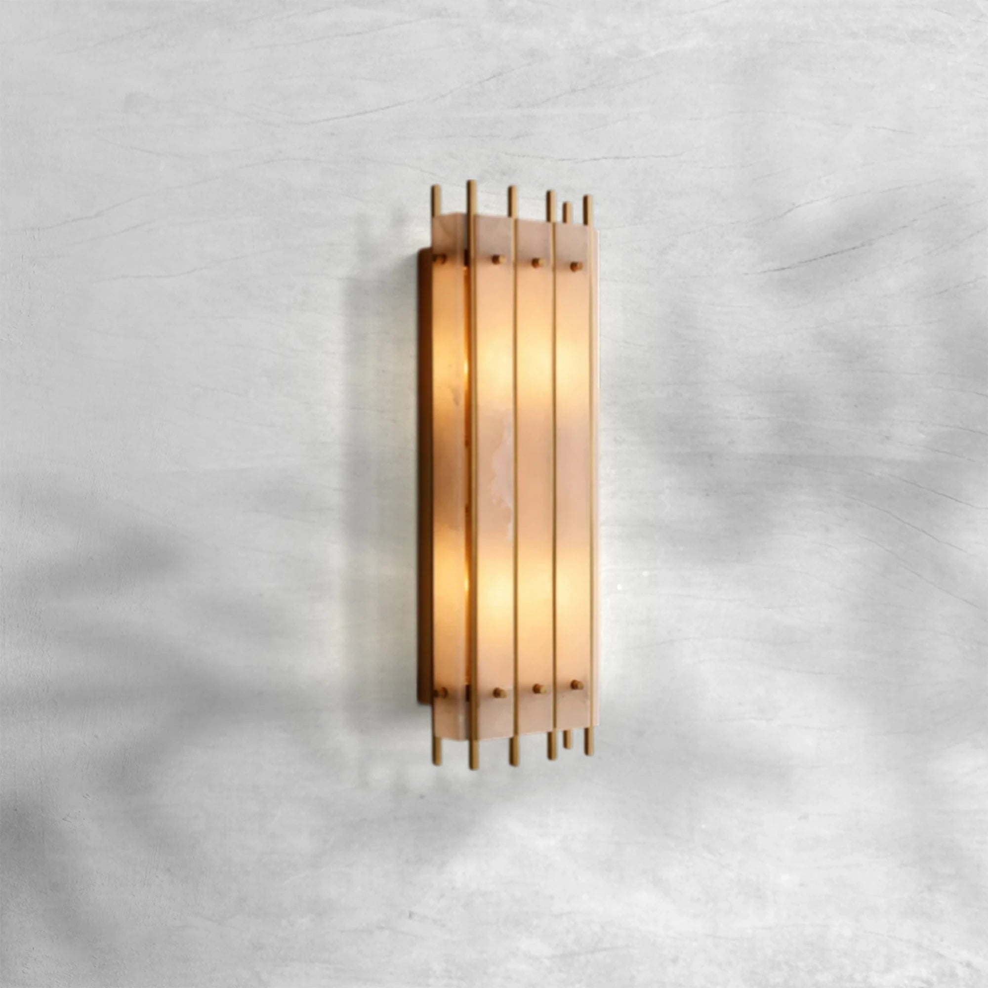 Sun Marcus Alabaster Grand Rectangular Sconce