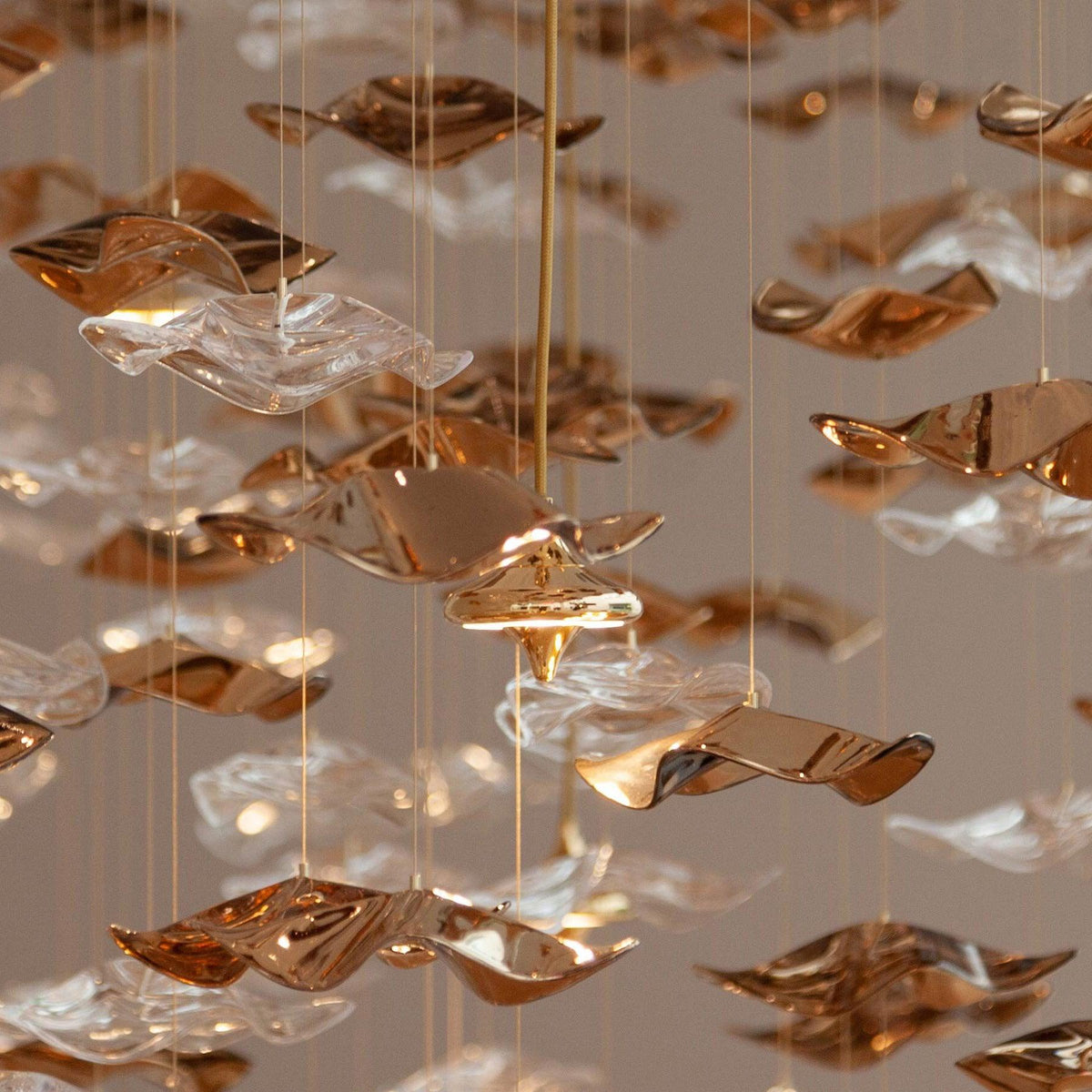 Galaxy Tidal Art Glass Crystal Spiral Chandelier