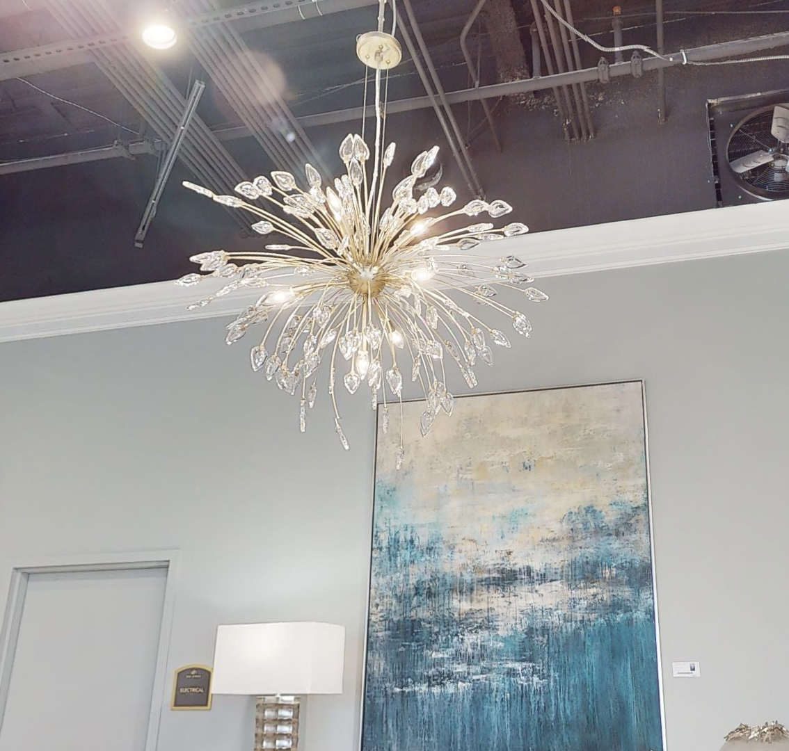 Reveille Crystal Constellation Seven-Light Pendant Chandelier - Merlin Lamps