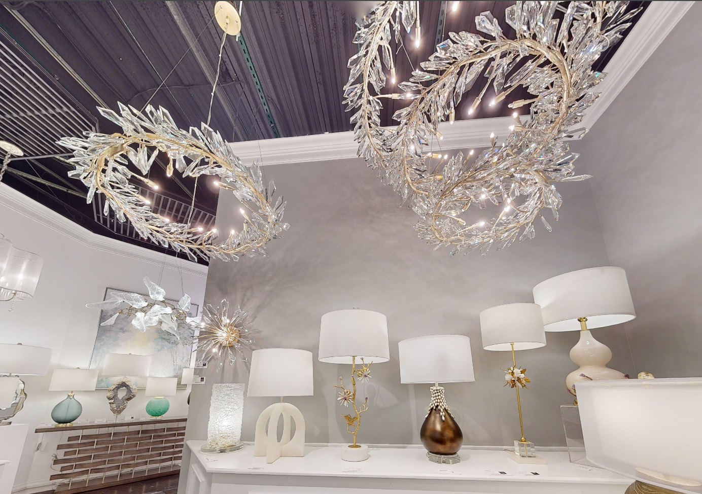 Kotta Twelve-Light Cut-Crystal Pendant Chandelier AJC-9281 - Merlin Lamps