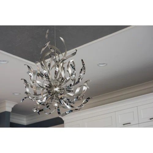 JC Spring Stream Pendant Chandelier 6 Lights