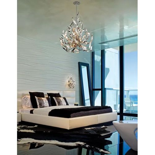 JC Spring Stream Pendant Chandelier 6 Lights