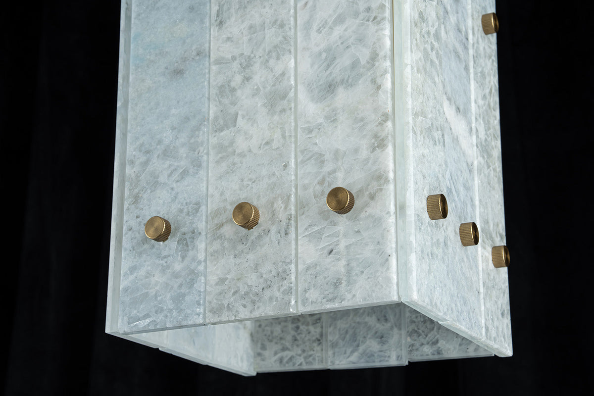 Modern Faceted Luxury stone Pendant Light