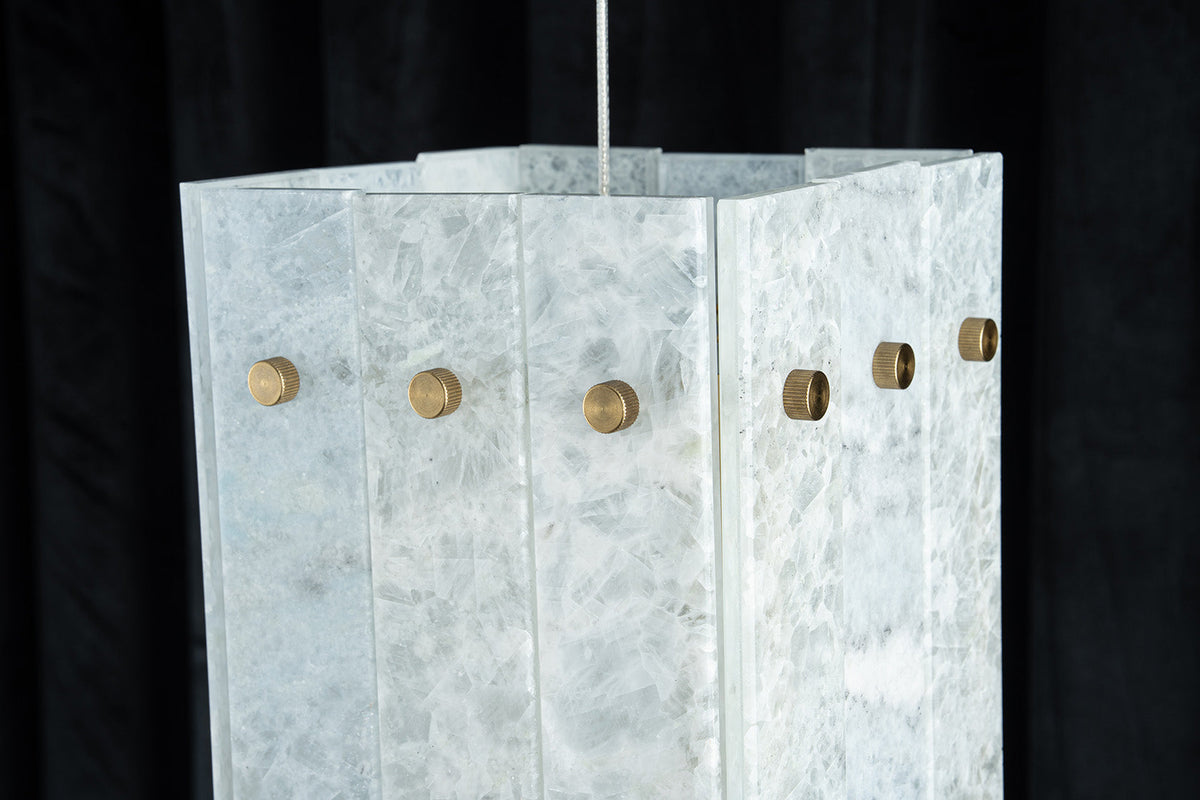 Modern Faceted Luxury stone Pendant Light