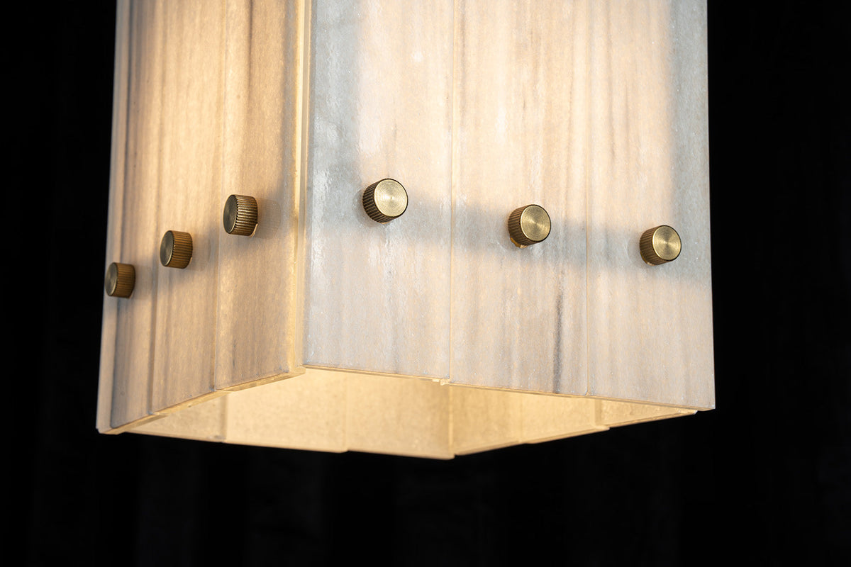 Modern Faceted Luxury stone Pendant Light