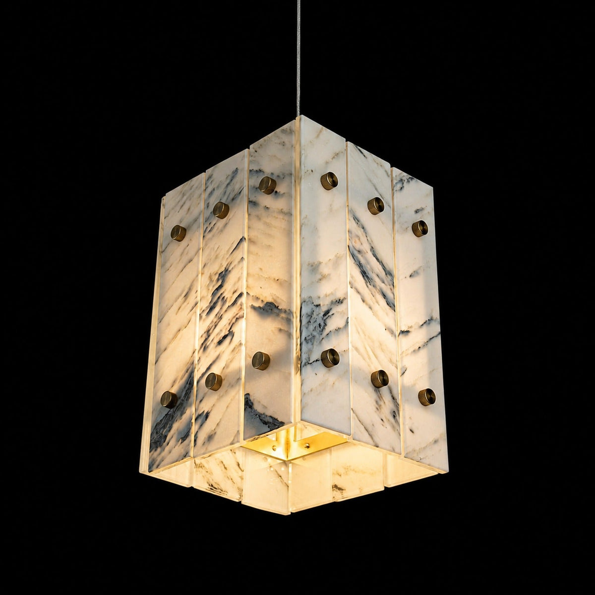 Modern Faceted Luxury stone Pendant Light