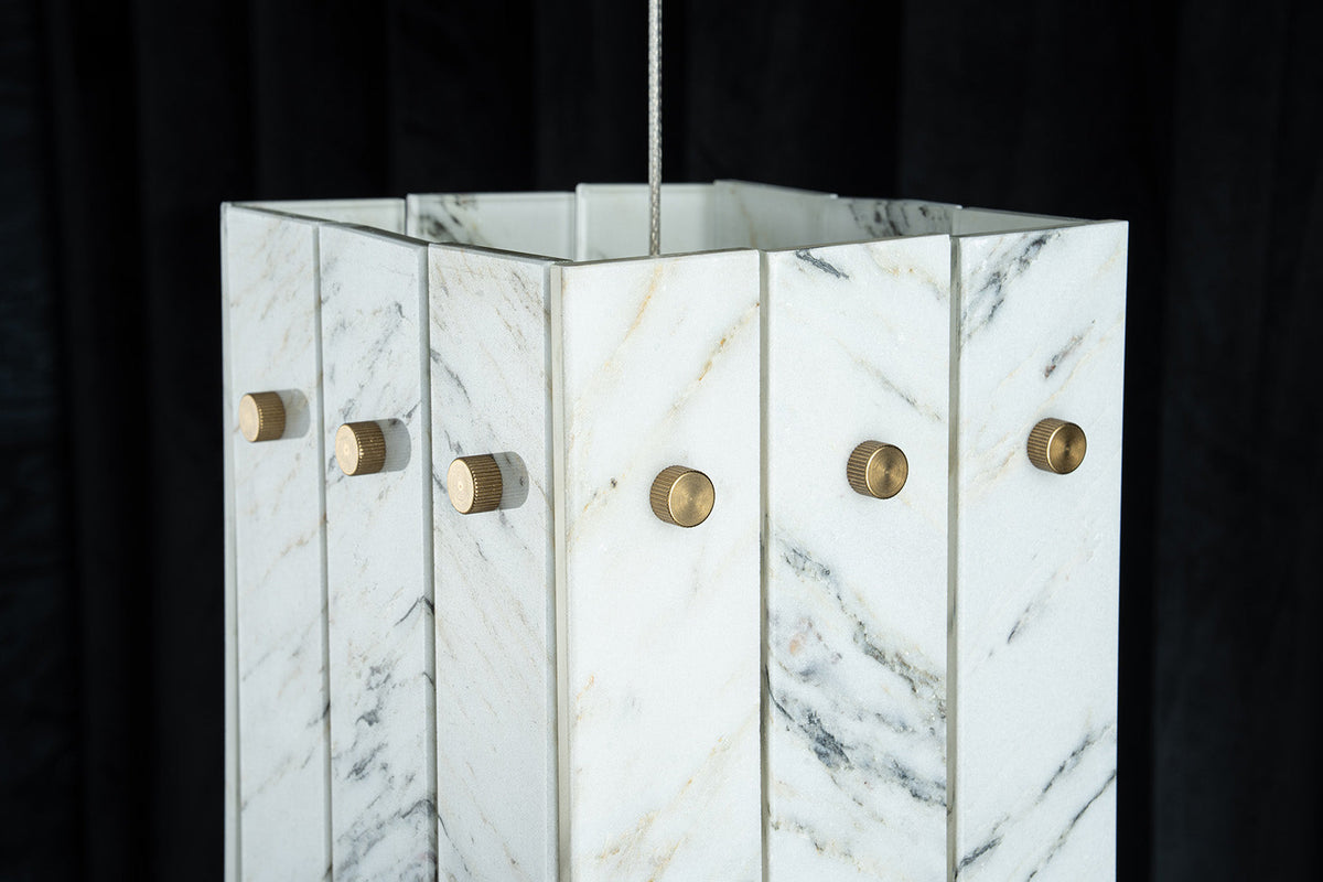 Modern Faceted Luxury stone Pendant Light