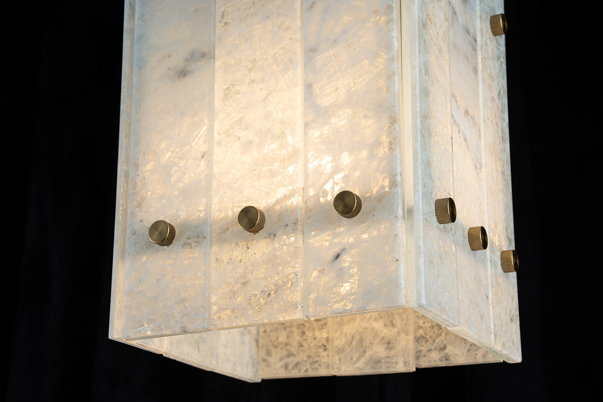 Modern Faceted Luxury stone Pendant Light