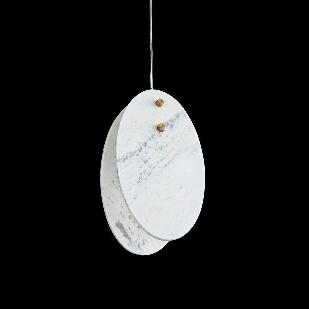 Modern Sculptural Luxury stone Oval Pendant Light Set