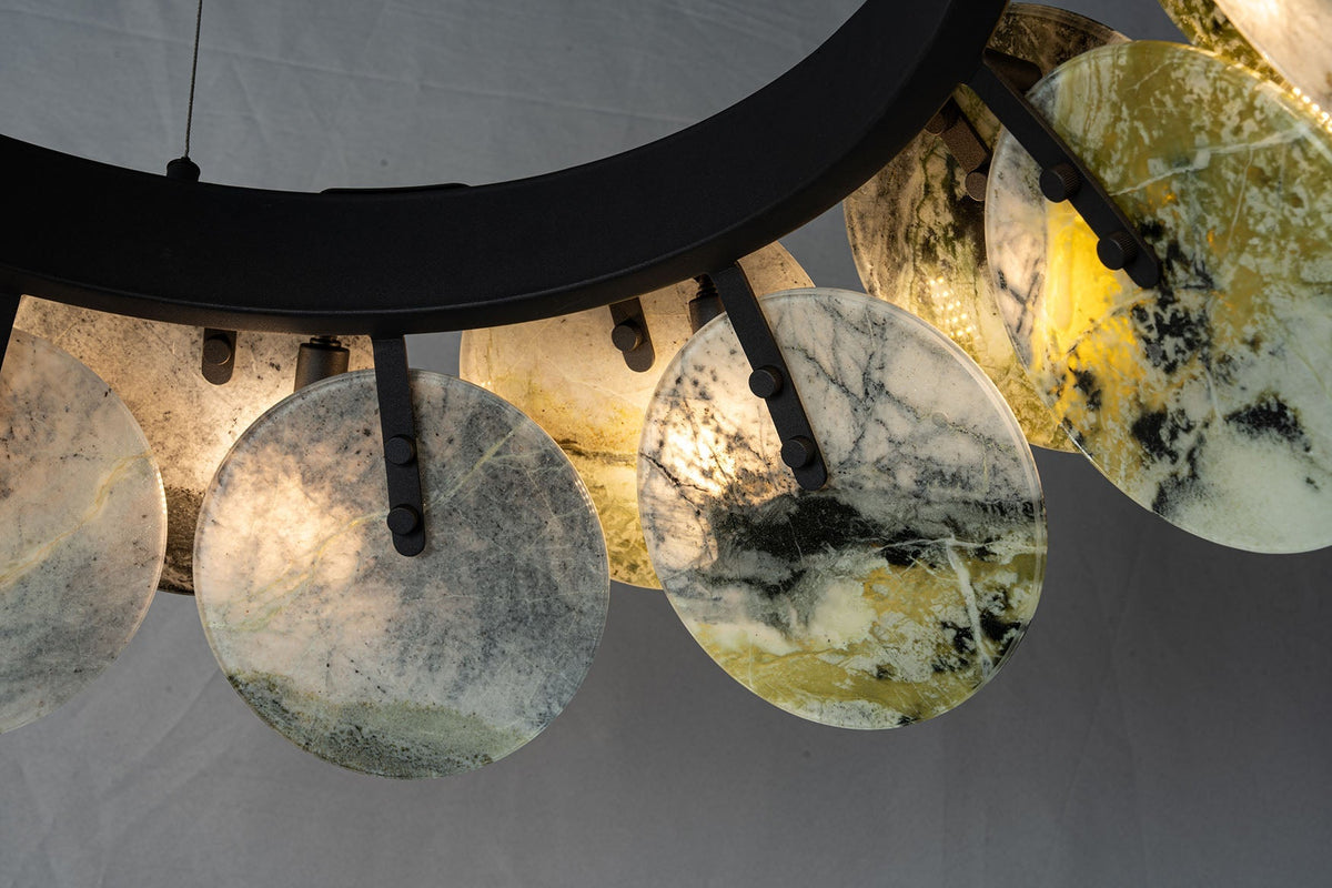 Modern Sculptural Luxury stone Petal Chandelier
