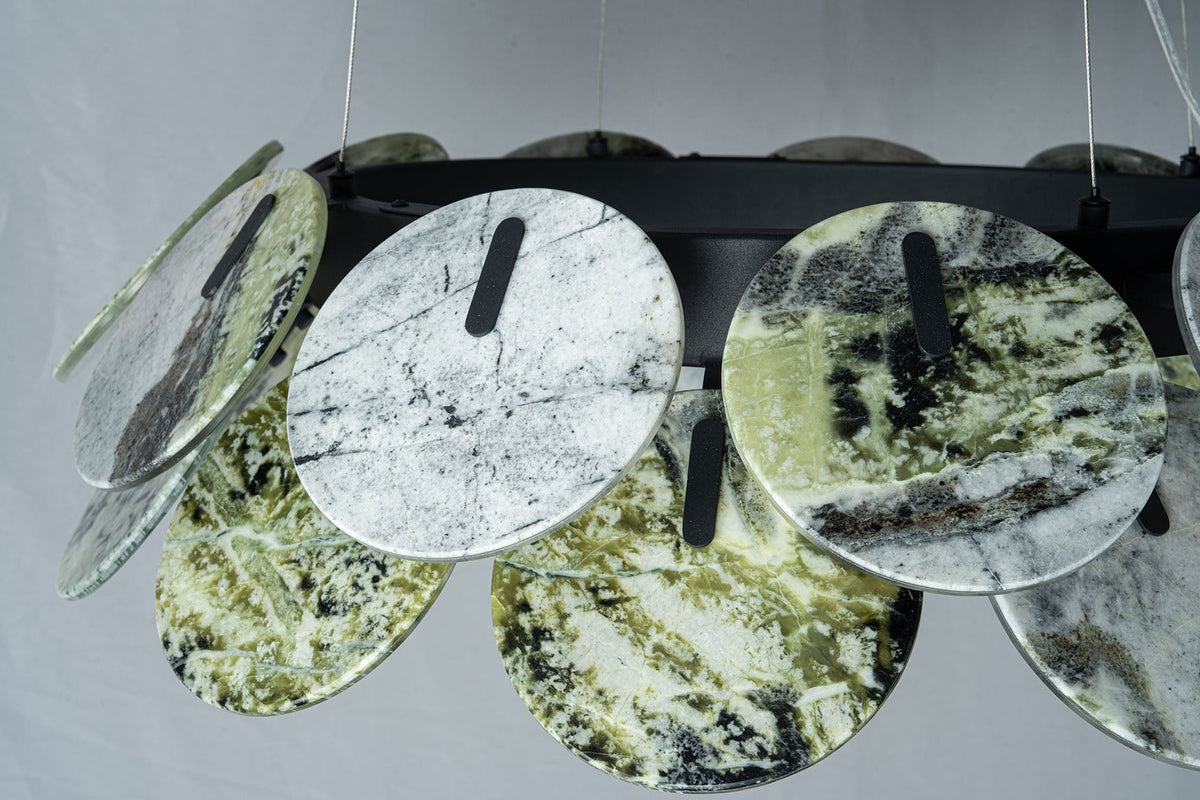 Modern Sculptural Luxury stone Petal Chandelier