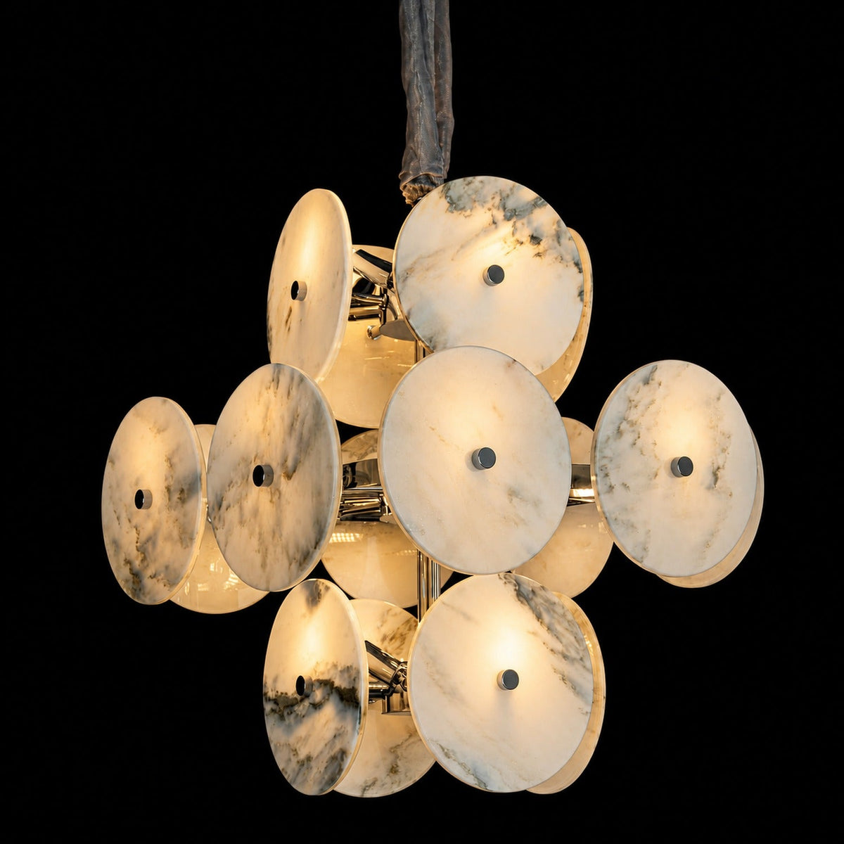 Modern Sculptural Luxury stone Cluster Chandelier
