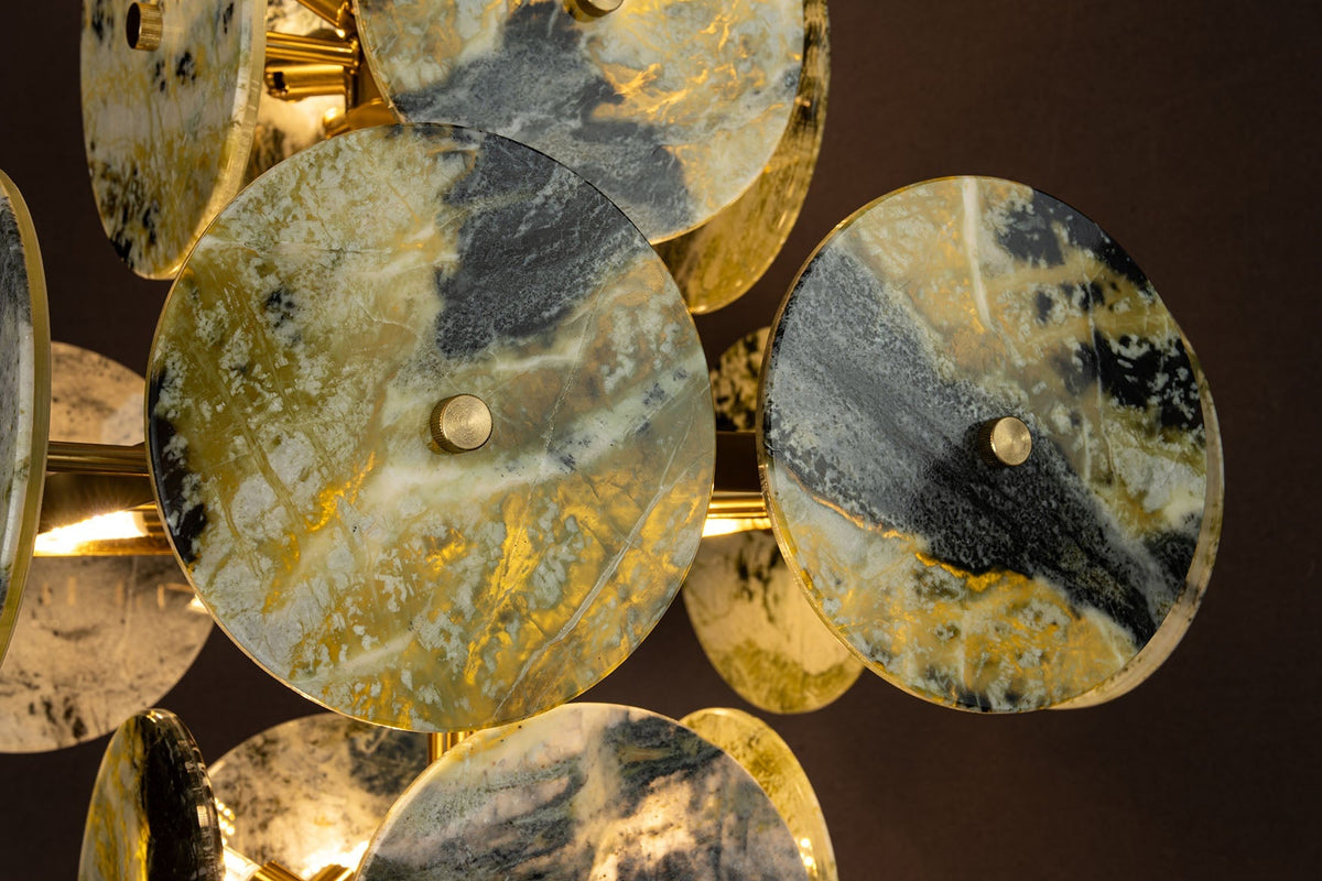 Modern Sculptural Luxury stone Cluster Chandelier