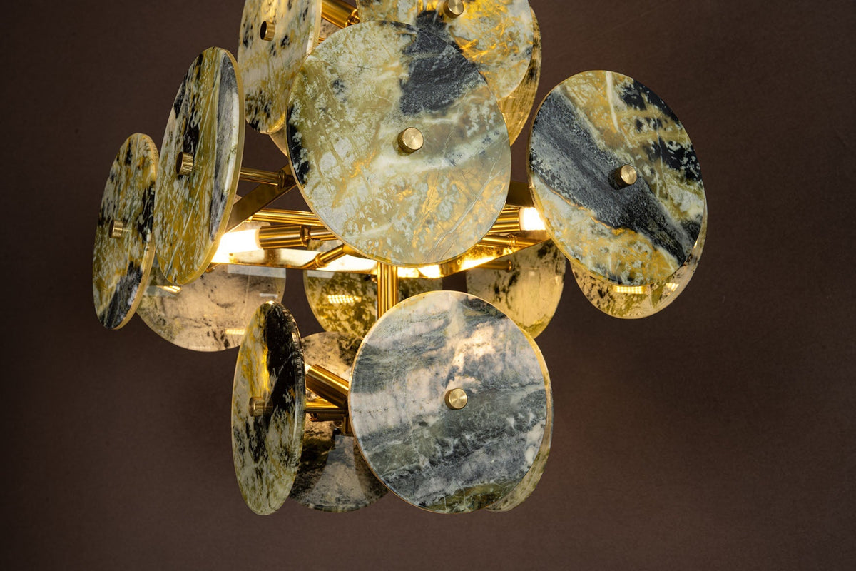 Modern Sculptural Luxury stone Cluster Chandelier