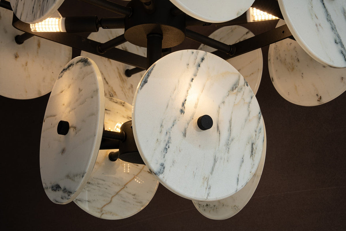 Modern Sculptural Luxury stone Cluster Chandelier
