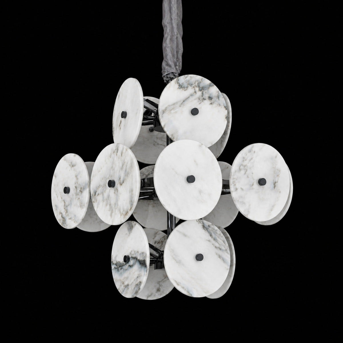 Modern Sculptural Luxury stone Cluster Chandelier