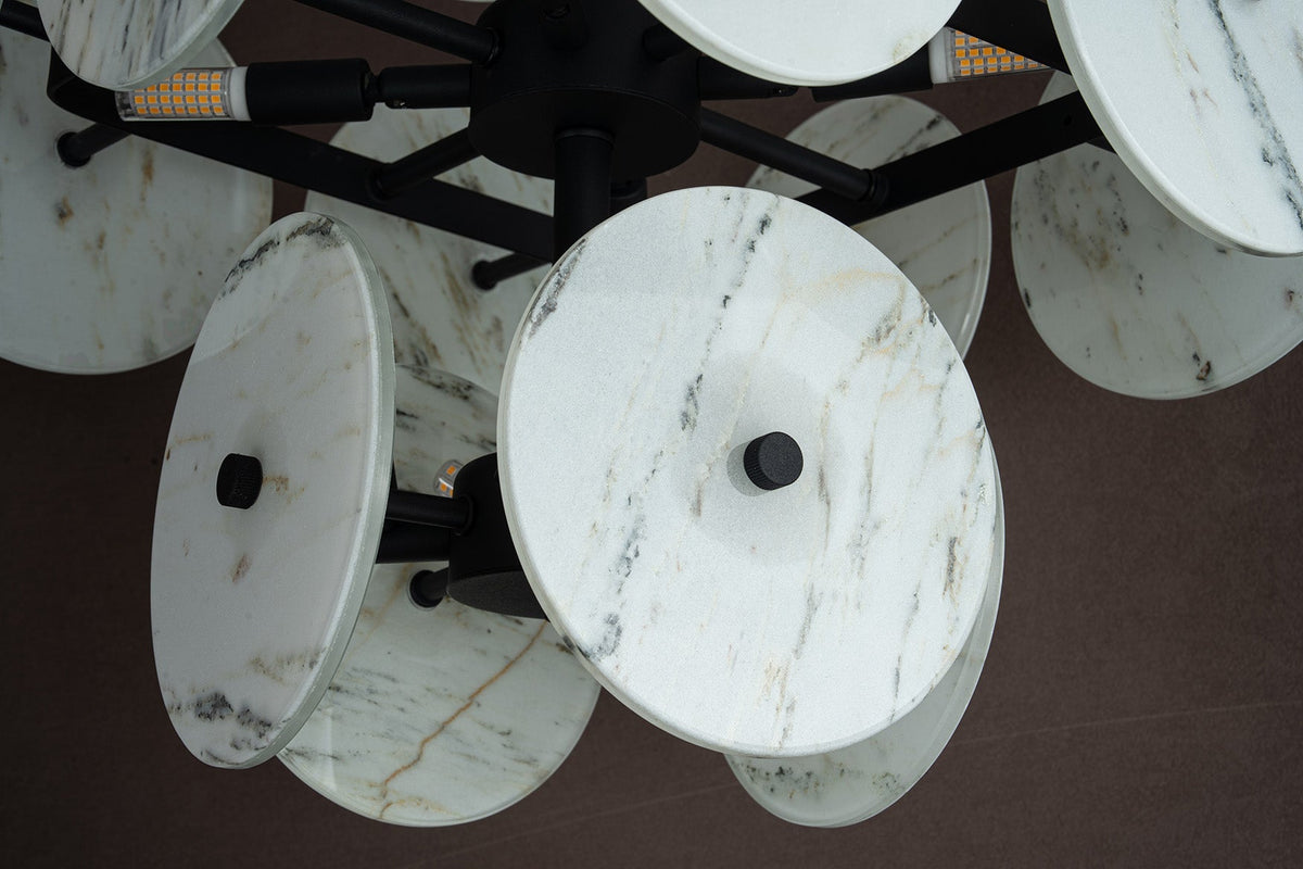 Modern Sculptural Luxury stone Cluster Chandelier