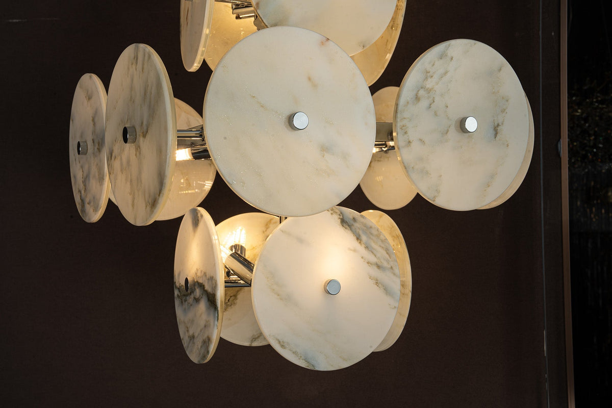 Modern Sculptural Luxury stone Cluster Chandelier