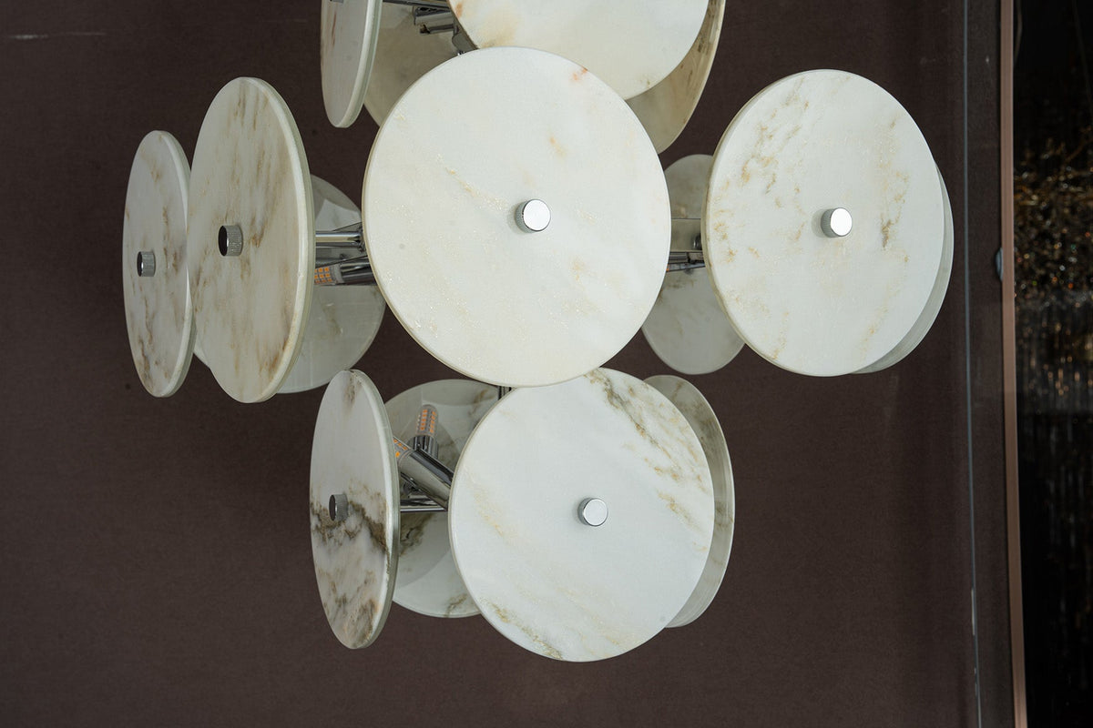 Modern Sculptural Luxury stone Cluster Chandelier