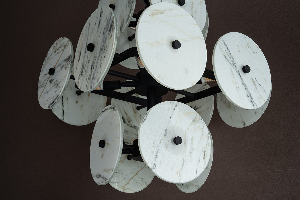 Modern Sculptural Luxury stone Cluster Chandelier