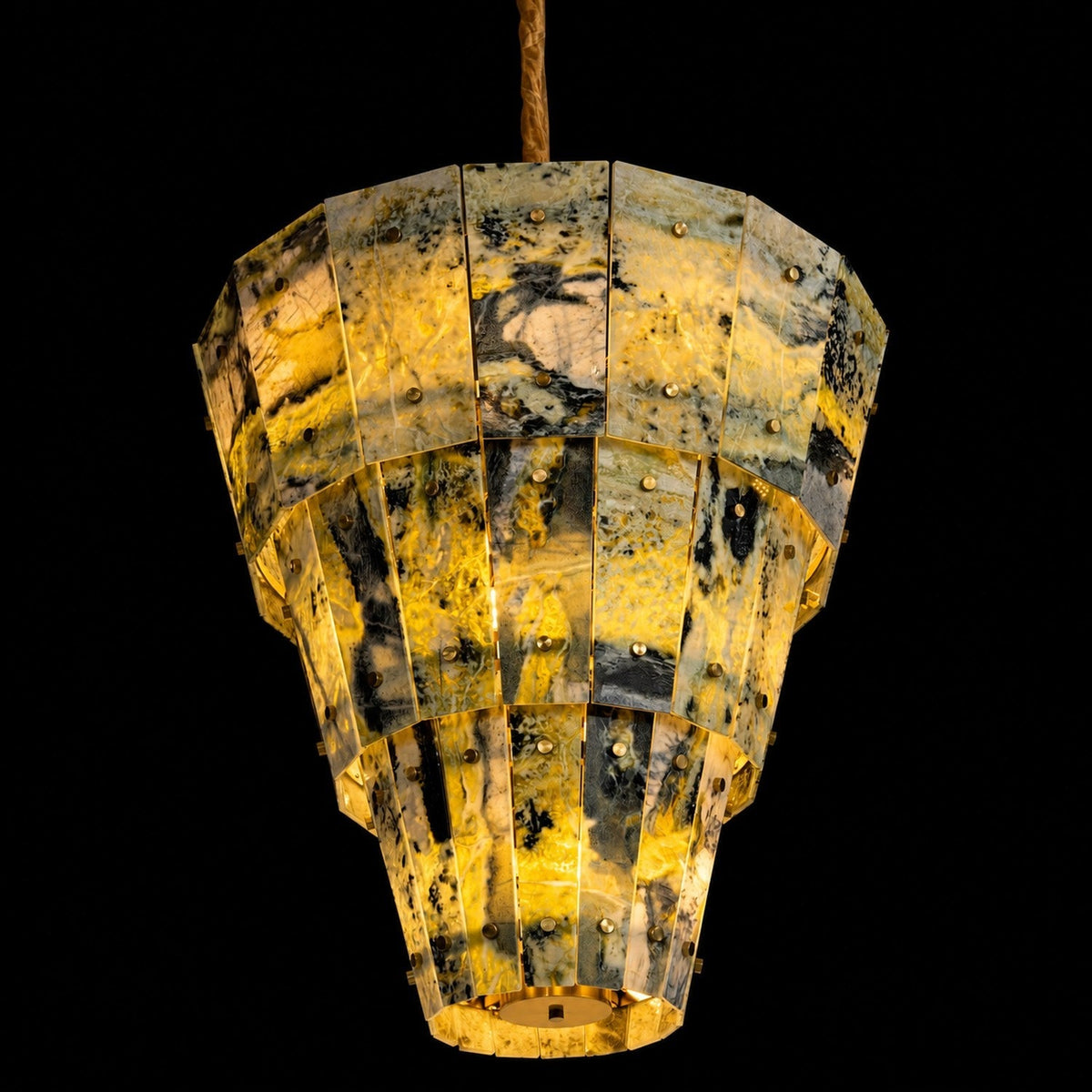 Modern Tapered Luxury stone Chandelier