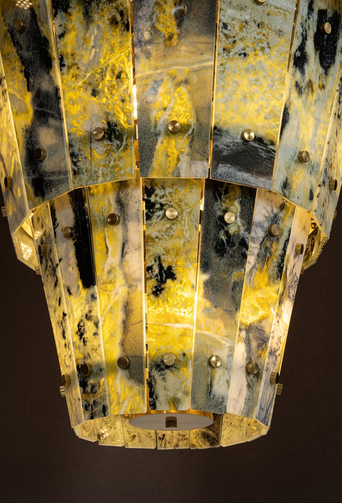 Modern Tapered Luxury stone Chandelier