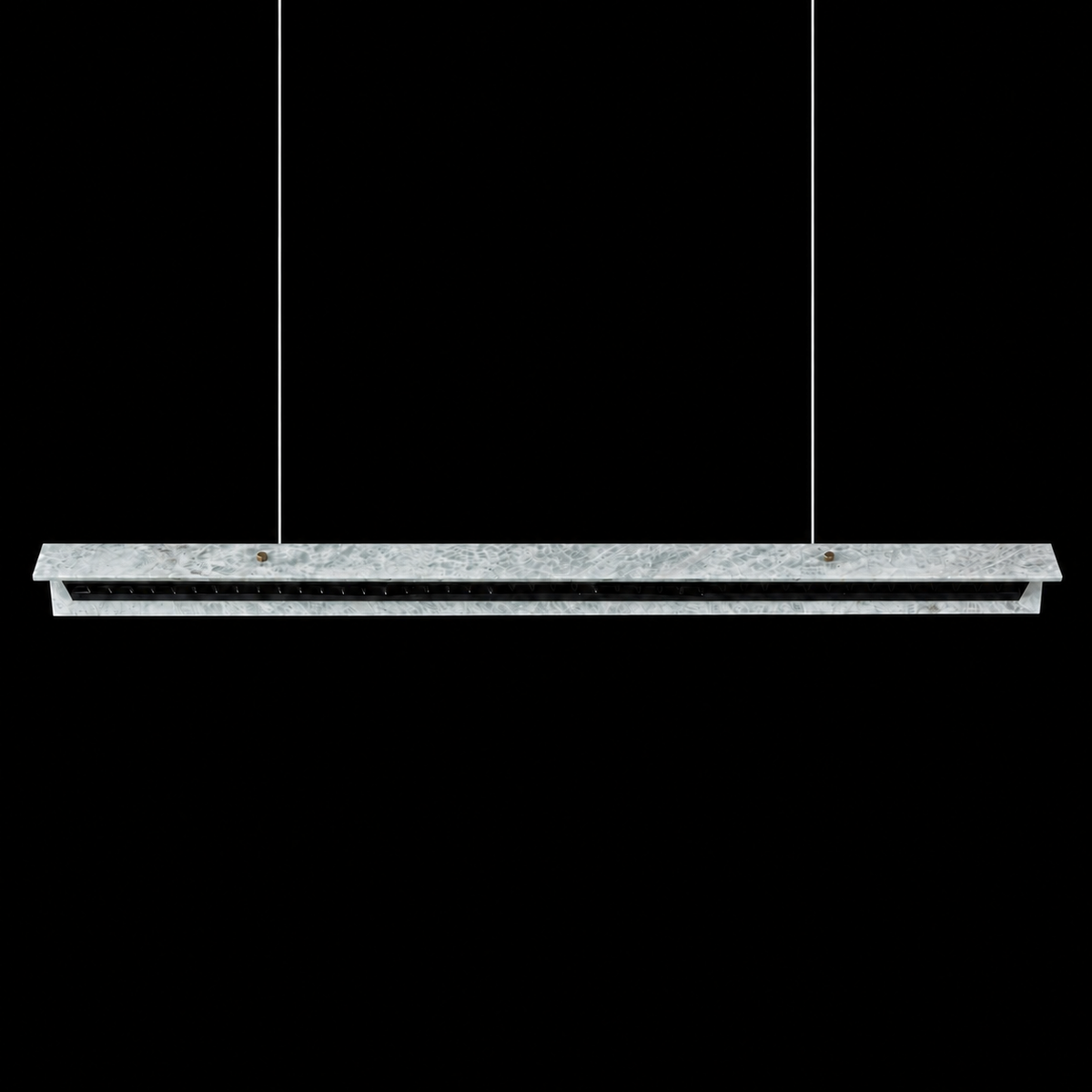 Modern Slim Luxury stone Linear LED Pendant Light