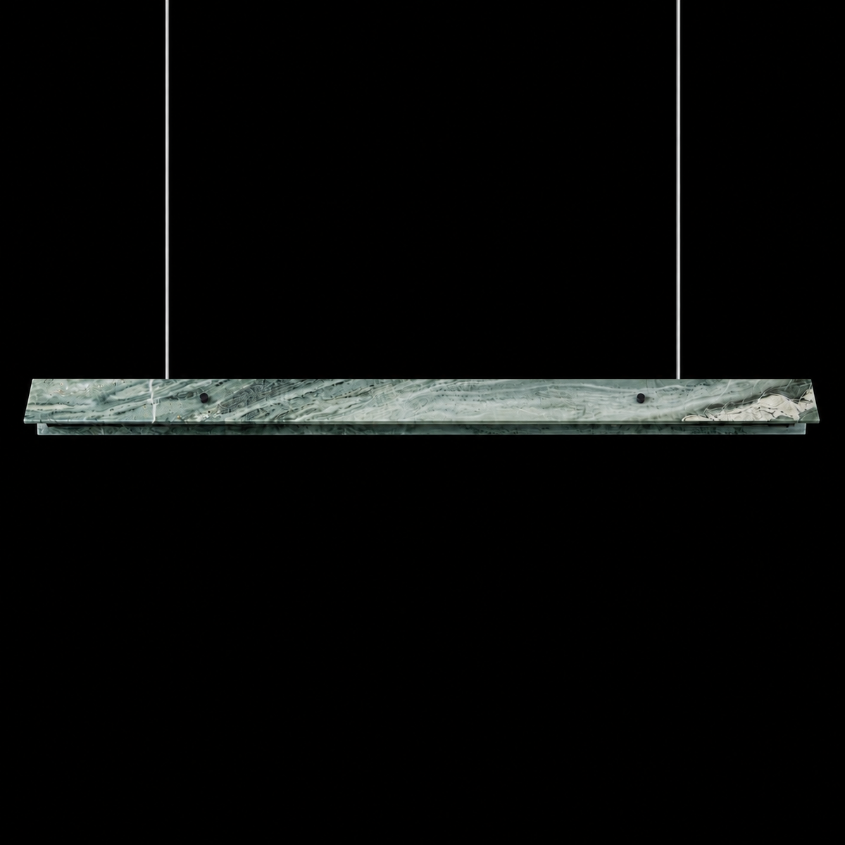 Modern Slim Luxury stone Linear LED Pendant Light
