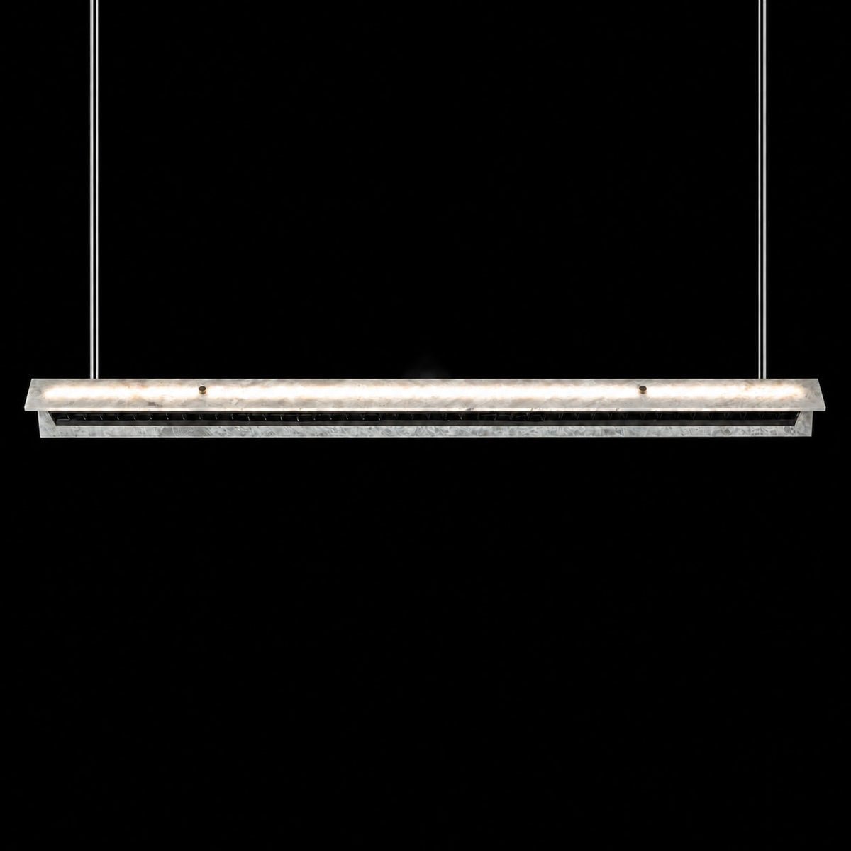 Modern Slim Luxury stone Linear LED Pendant Light