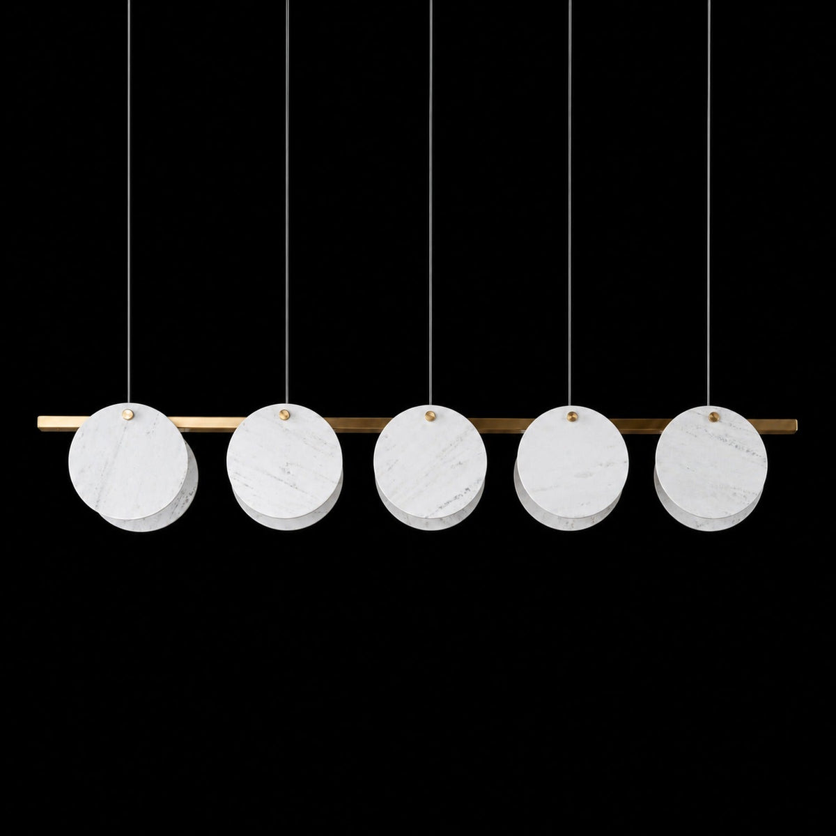 Modern Sculptural Luxury stone Linear Chandelier