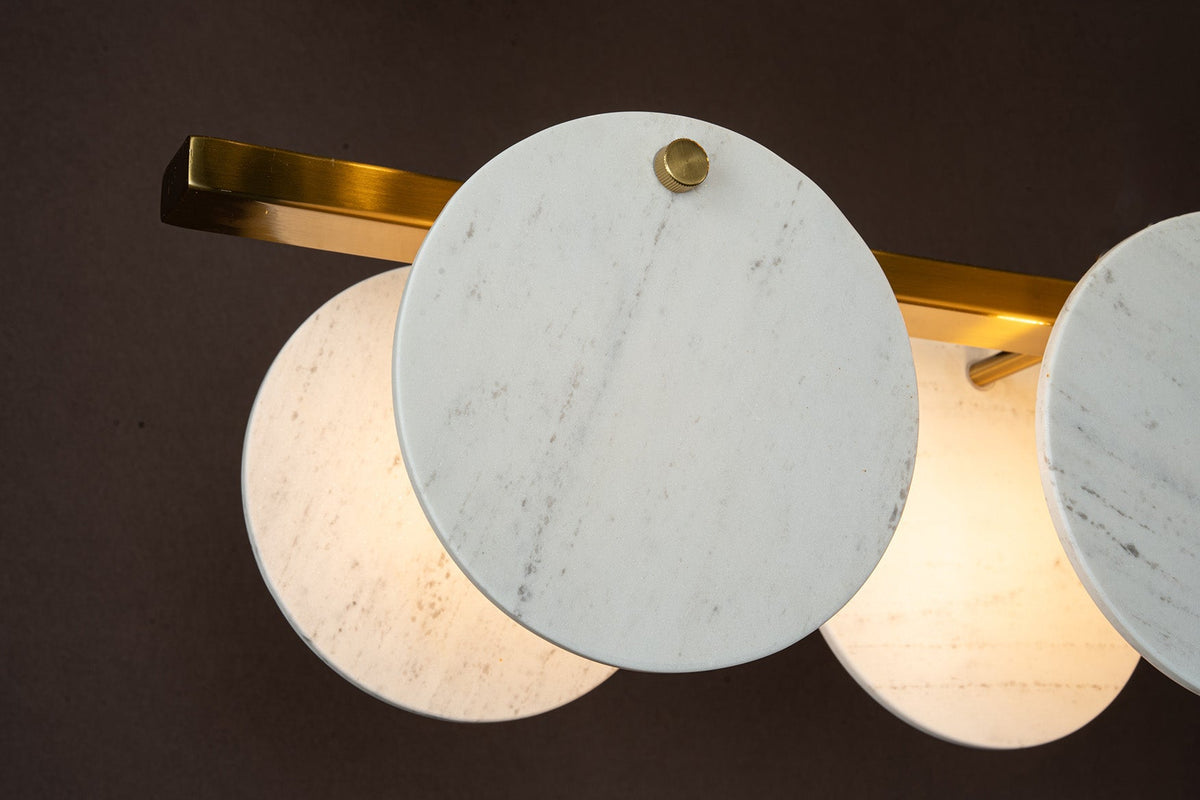 Modern Sculptural Luxury stone Linear Chandelier