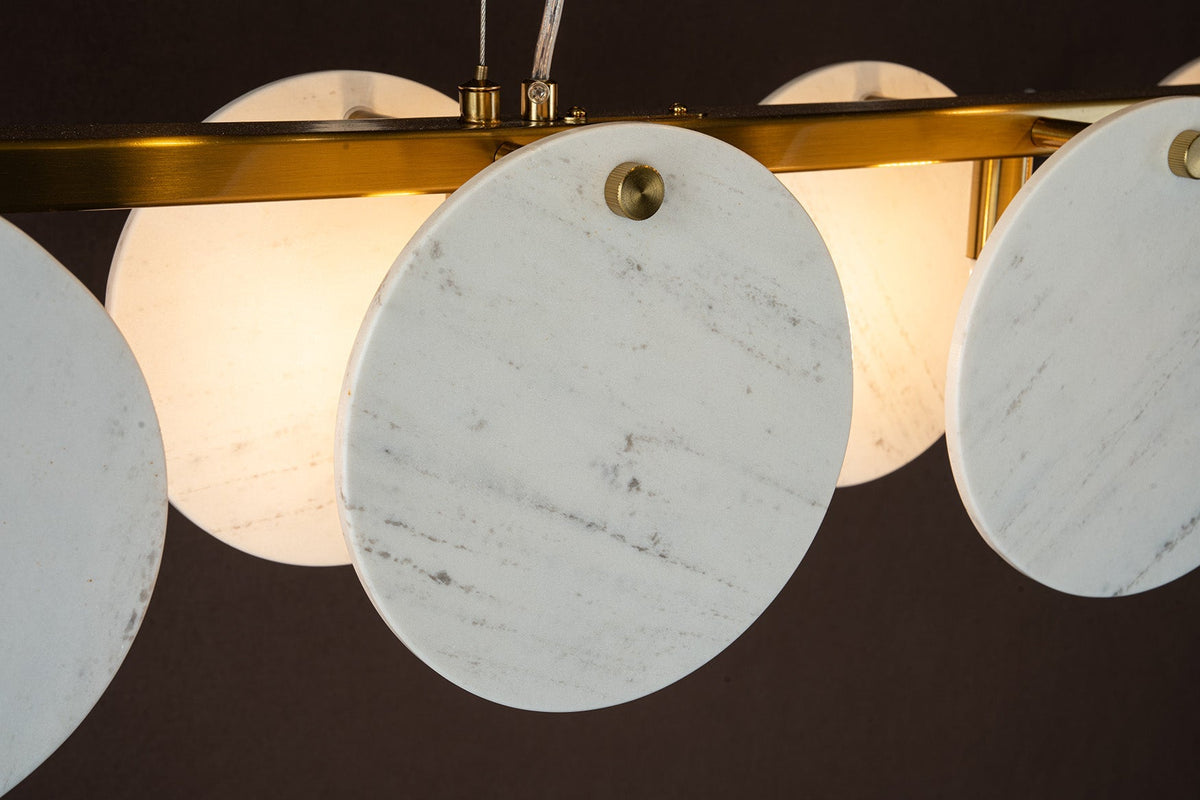 Modern Sculptural Luxury stone Linear Chandelier