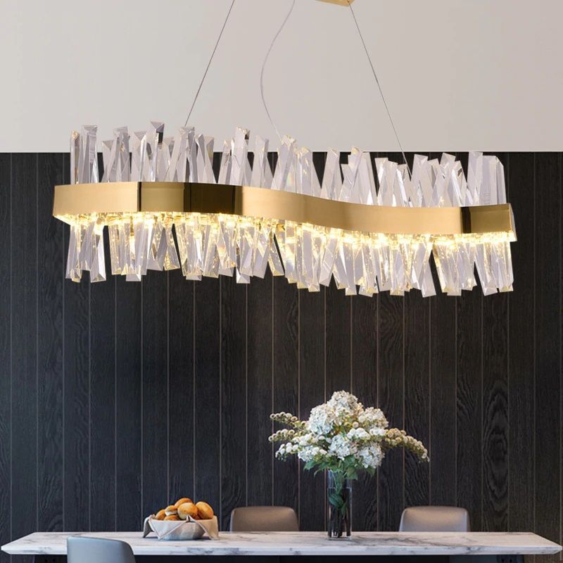 JC Wave Crystal Chandelier