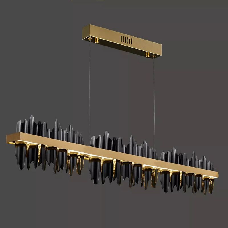 JC Wave Modern Sculpture Linear Chandelier